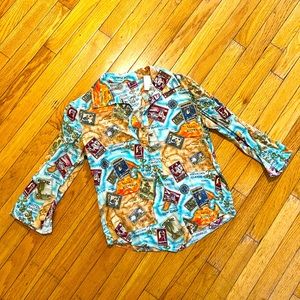 Cute Polynesian collared shirt! Small